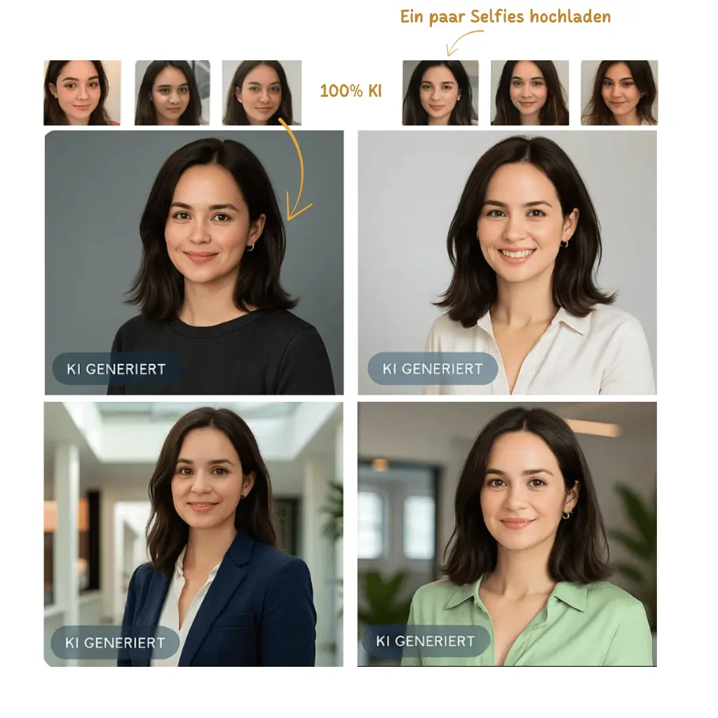 Professionelles Bewerbungsfoto mit korrektem Bildausschnitt: Kopf und Schultern